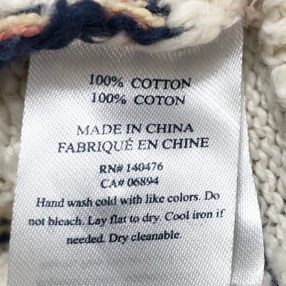 Faherty | Striped Henley Sweater Hoodie Coastal Beach Surfer Large - Picture 12 of 13